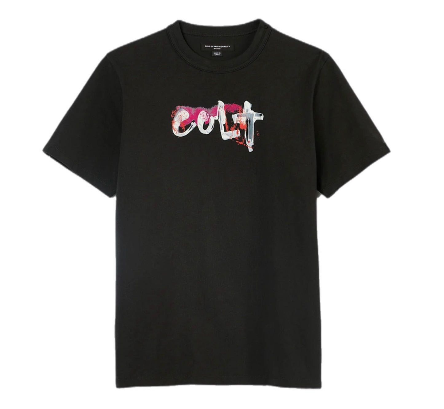 CULT OF INDIVIDUALITY  625A4-K33A SHORT SLEEVE CREW NECK TEE SHIRT ARTIST LOGO STEEL