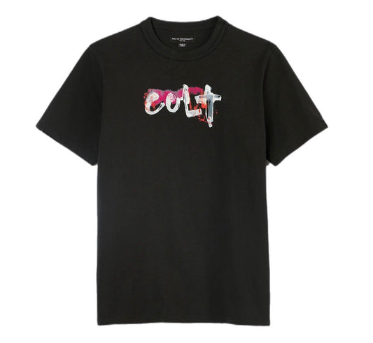 CULT OF INDIVIDUALITY  625A4-K33A SHORT SLEEVE CREW NECK TEE SHIRT ARTIST LOGO STEEL