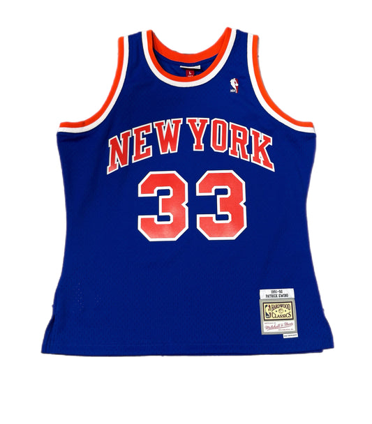 MITCHELL & NESS 8186 NBA SWINGMAN ROAD JERSEY KICKS 1991 PATRICK EWING -NYKROYA91PEW
