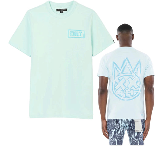 CULT OF INDIVIDUALITY  625A5-K30A SHORTSLEEVE TEE STROKE POWDER BLUE
