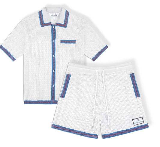 SERGIO TACCHINI STS25M51170 050 BRILLIAN T WHITE ALDO POINTELLE SHORT SET