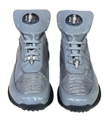 MAURI PATENT OSTRICH LEG (8601) GREY