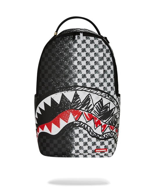 SPRAYGROUND GREY CHECK SCRIBBLE BACKPACK 910B7383MSZ