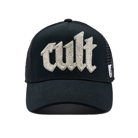 CULT CRYSTAL SCRIPT LOGO HAT BLACK 625AC-CH62A