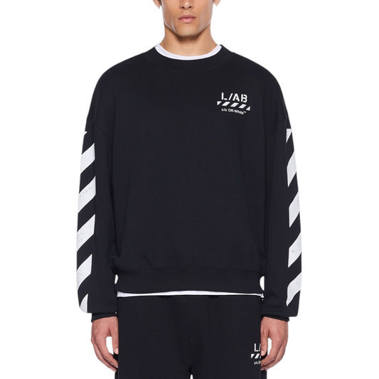 L/AB Off-White 'Diagonal' CREWNECK SWEATER (BLACK)