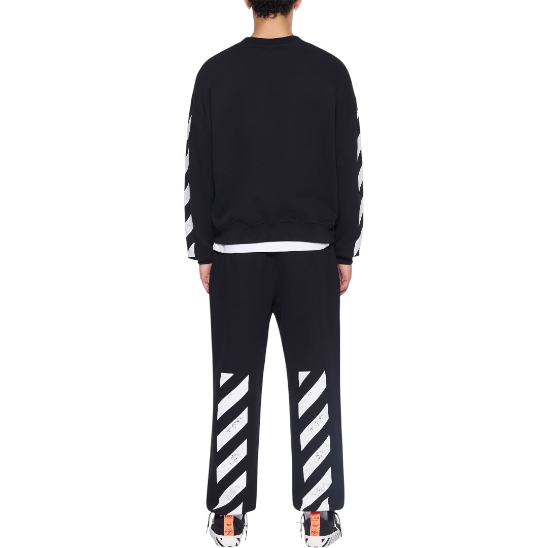 L/AB Off-White 'Diagonal' CREWNECK SWEATER (BLACK)