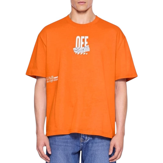 L/AB Off-White 'Duct Tape' T SHIRT (ORANGE TIGER)