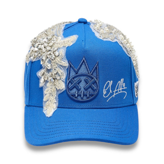 CULT X EL ALFA LUREX EMB LOGO TRUCKER HAT BLUE