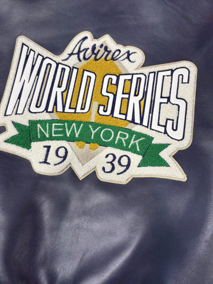 AVIREX 44AVS252O07-417 AVIREX WORLD SERIES LEATHER NAVY