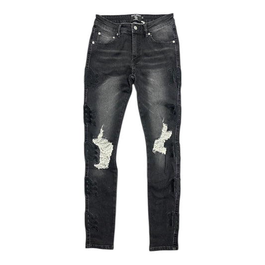 MIXED EMOTION 'MIDNIGHT' MONOGRAM DENIM