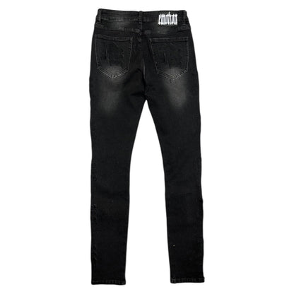MIXED EMOTION 'MIDNIGHT' MONOGRAM DENIM