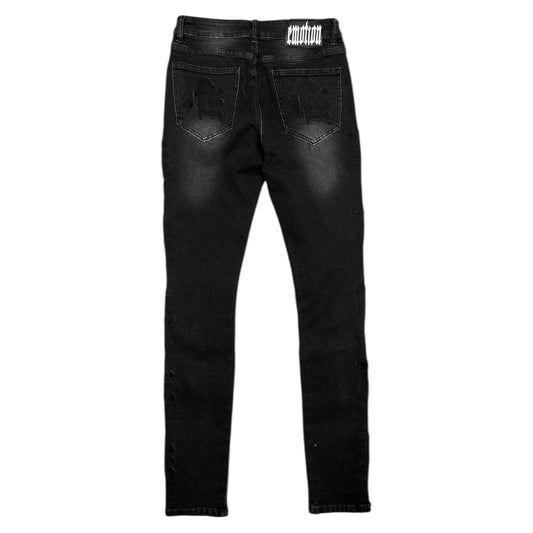 MIXED EMOTION 'MIDNIGHT' MONOGRAM DENIM