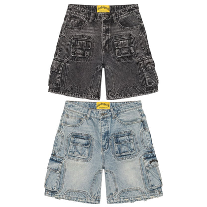 GODSPEED 'OCTAGON CARGO' DENIM SHORTS
