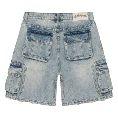 GODSPEED 'OCTAGON CARGO' DENIM SHORTS