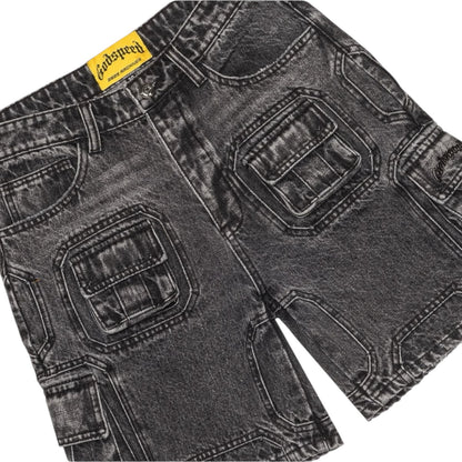GODSPEED 'OCTAGON CARGO' DENIM SHORTS