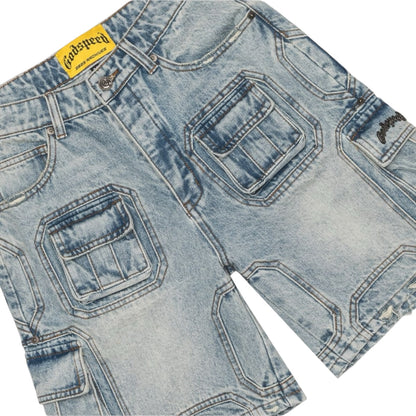 GODSPEED 'OCTAGON CARGO' DENIM SHORTS