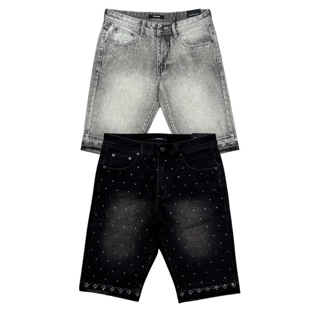 KINDRED EMBELLISHED DENIM SHORTS