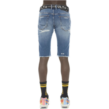 CULT OF INDIVIDUALITY 'ROCKER SHORT STRETCH BELTED'
