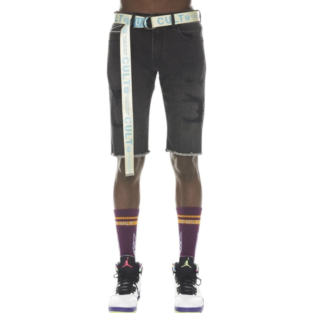CULT OF INDIVIDUALITY 'ROCKER SHORT STRETCH w/ BELT'