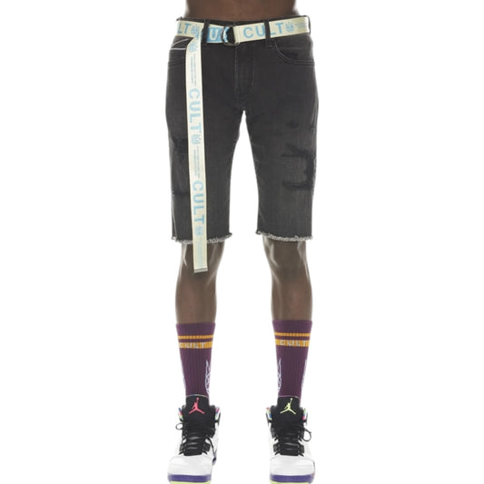 CULT OF INDIVIDUALITY 'ROCKER SHORT STRETCH w/ BELT'