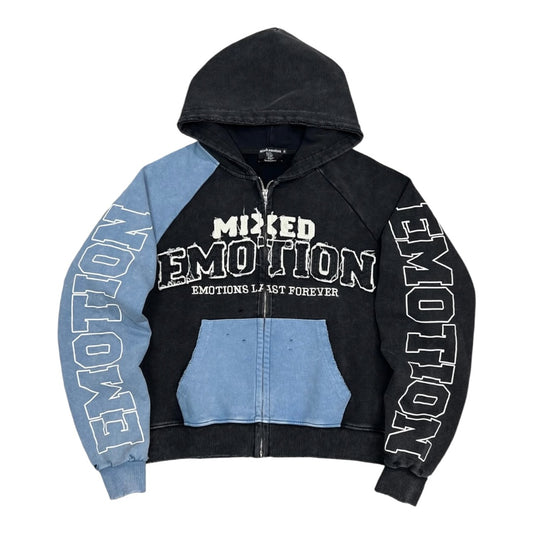 MIXED EMOTION 'Split Decision' HOODIE (BLUE)