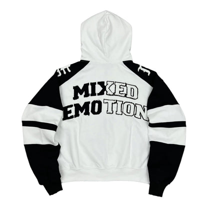 MIXED EMOTION 'Varsity' HOODIE (BLACK/WHITE)