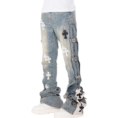 GUAPI 'CROSS BUCKLE' DENIM (VINTAGE BLUE)