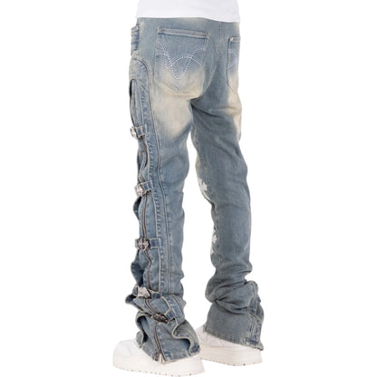 GUAPI 'CROSS BUCKLE' DENIM (VINTAGE BLUE)