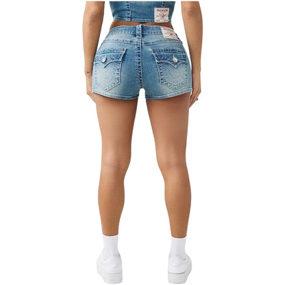 TRUE RELIGION FRONT POCKET DENIM SHORTS