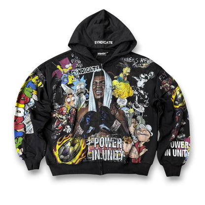 SYNDICATE 'Unity' ZIP UP HOODIE | BLACK