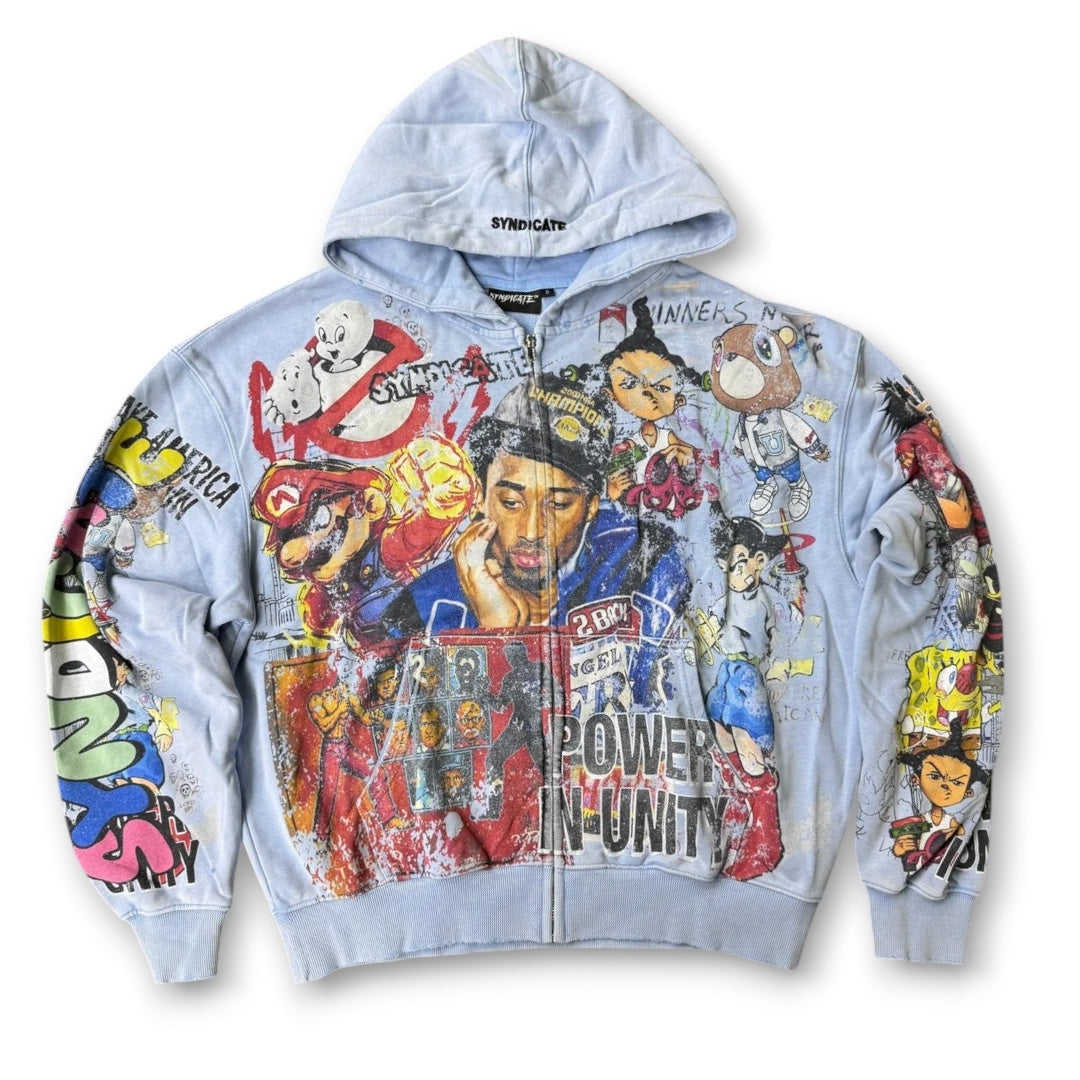 SYNDICATE 'Unity 2.0' ZIP UP HOODIE | SKY BLUE