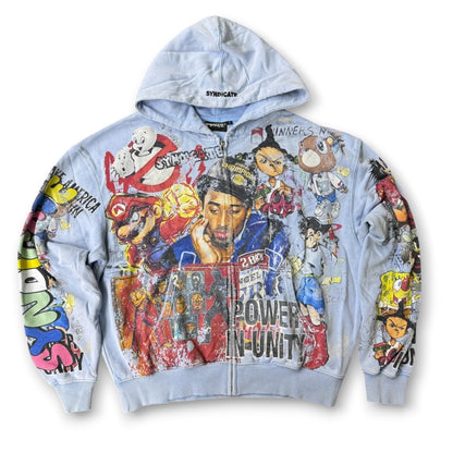 SYNDICATE 'Unity 2.0' ZIP UP HOODIE | SKY BLUE