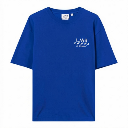 L/AB c/o Off-White ‘Diagonal Oversized’ T SHIRT (COBALT BLUE)
