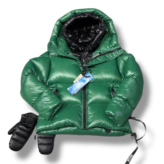 AFK-APQ-3094 ALPHASTYLE KUDU DOUBLE HOOD DOWN JACKET GRN