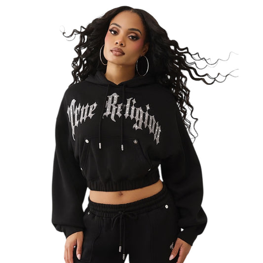 TRUE RELIGION WOMENS STUDDED GIRLFRIEND HOODIE