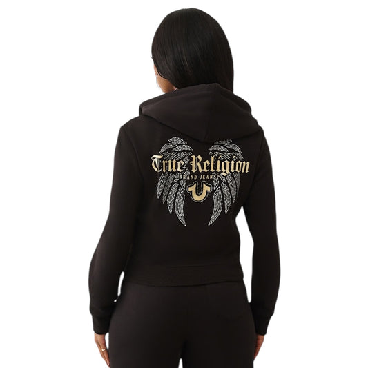 TRUE RELGION WOMENS TR WINGS SHRUNKEN ZIP