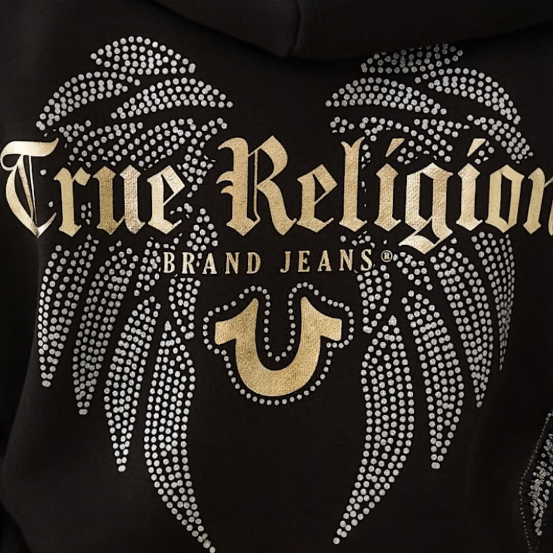 TRUE RELGION WOMENS TR WINGS SHRUNKEN ZIP