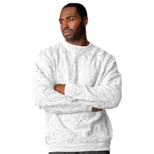 COOGI PURE WHITE CREWNECK SWEATER
