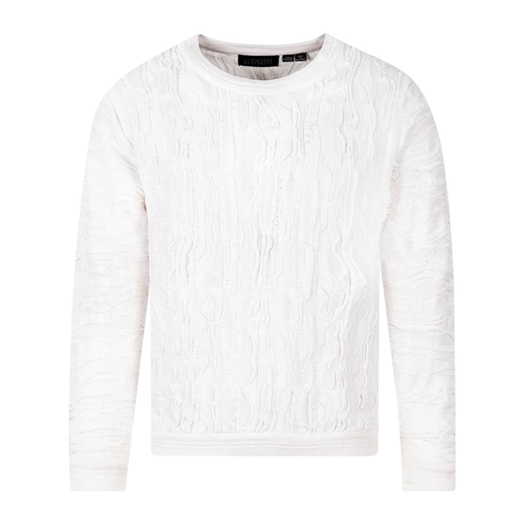 COOGI PURE WHITE CREWNECK SWEATER