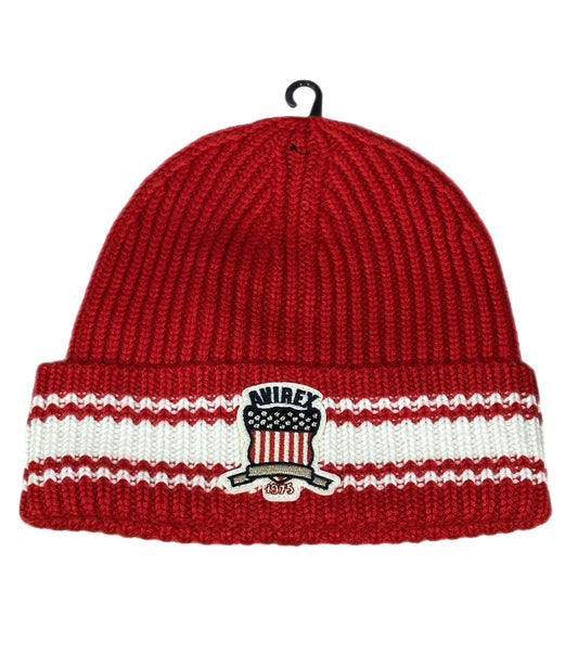 AVIREX  ICON STRIPED BEANIE AVF23BA03 RED