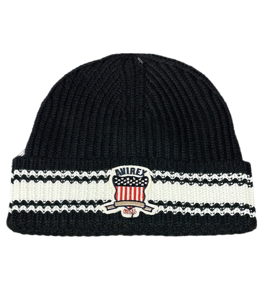 AVIREX  ICON STRIPED BEANIE AVF23BA03 BLK