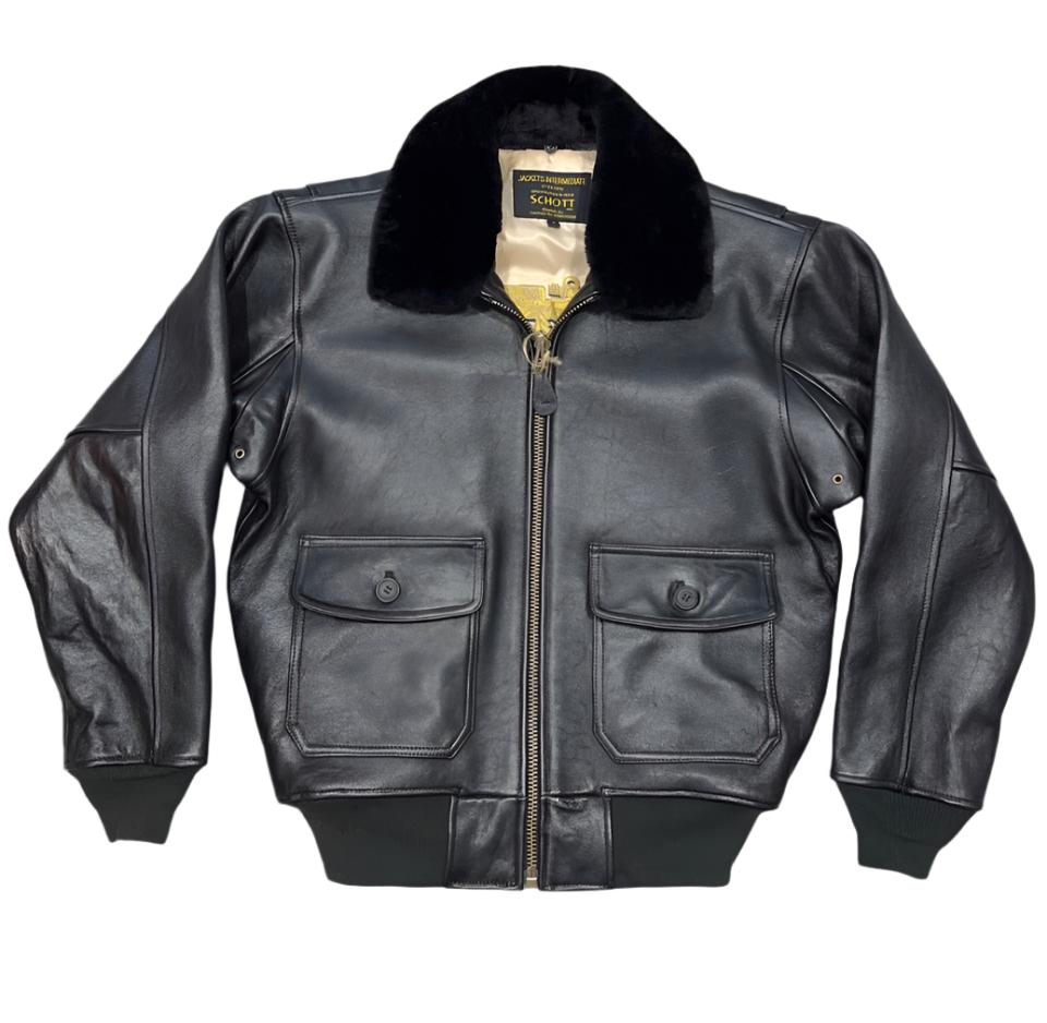 SCHOTT G1S SCHOTT LEATHER JACKET BLK