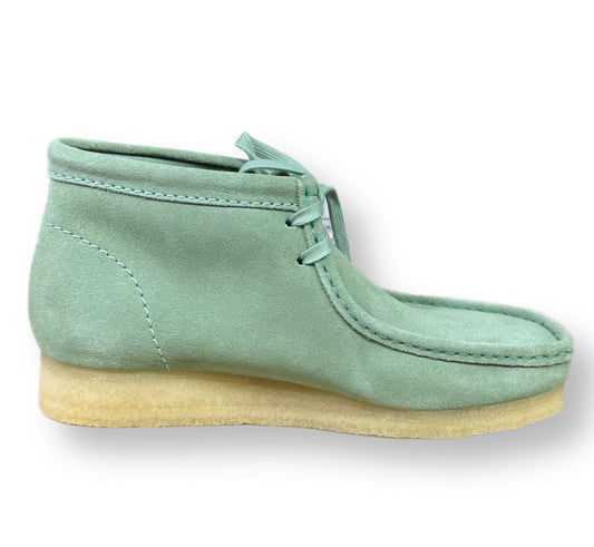 CLARKS WALLABEE BOOT (69732) GREEN SUEDE