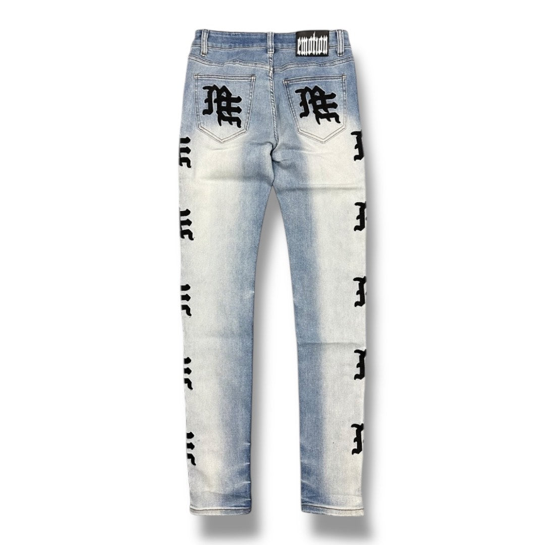 MIXED EMOTION 'MONOGRAM' JEANS