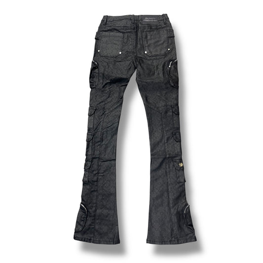 GUAPI STACKED DENIM MONOGRAM BLACK 266ABMB