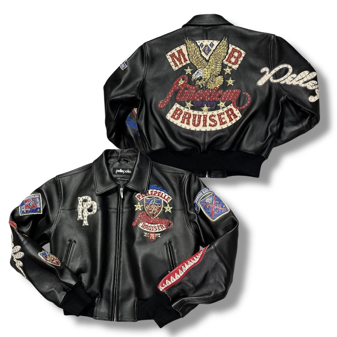 PELLE PELLE AMERICAN BRUISER WOMEN CROP JACKET BLACK 325-37502