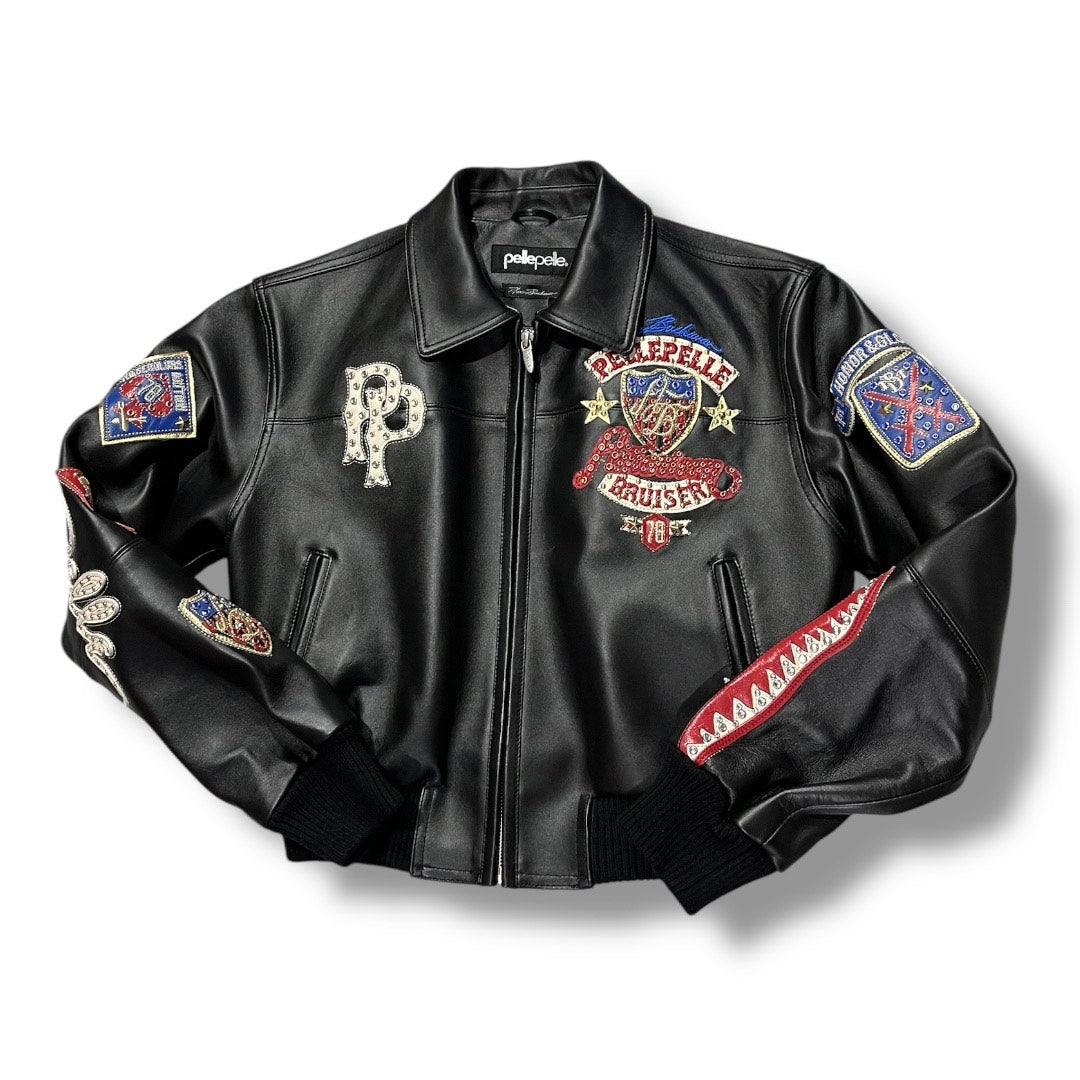 PELLE PELLE AMERICAN BRUISER WOMEN CROP JACKET BLACK 325-37502