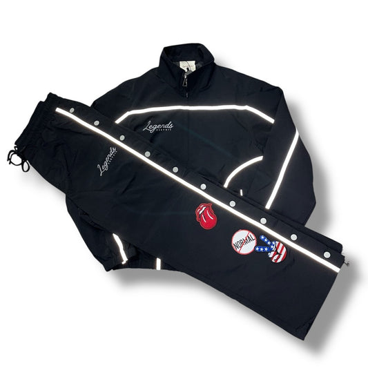 LEGENDS PREVAIL REFLECTIVE WINDBREAKER SET BLACK WS-016