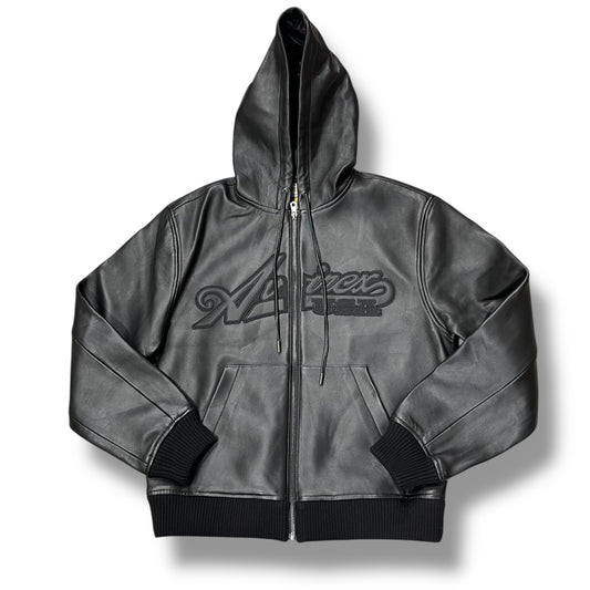 AVIREX NAPPA HOODIE BLACK 44AVF241O21