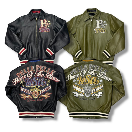 PELLE PELLE STARS AND STRIPES LEATHER JACKET 325-37540